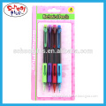 4pcs blister card packed mechanical pencil with eraser and grips for children
